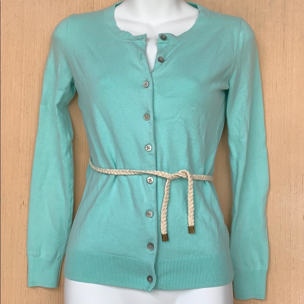 Seafoam green cardigan